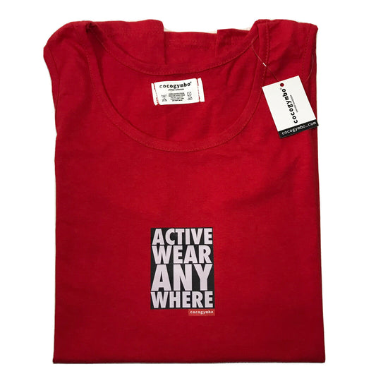 Cocogymbo Activewear Anywhere Ladies Red T-Shirt