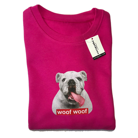 Cocogymbo Woof Woof Pink Sweatshirt